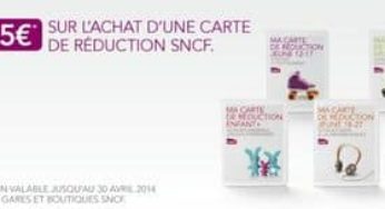 Coupon 5 euros de remises sur carte SNCF enfants, seniors, jeunes…