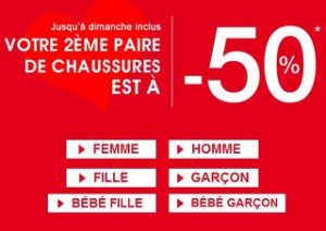 offre Kiabi deuxieme paire a moitie prix