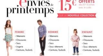 Une remise de 15 euros pour 50 euros d’achats sur Amazon (vêtements, chaussures et sacs)