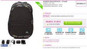 sac O Neill Sands Backpack pas cher