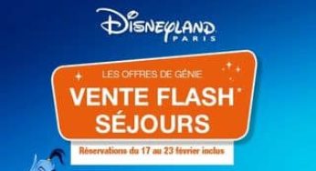 Vente flash jusqu’à moins 50% sur les séjours DisneyLand (gratuit pour les moins de 12 ans)