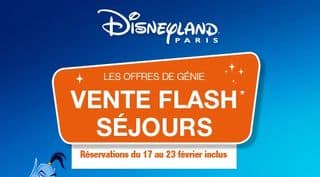 Vente flash jusqu’à moins 50% sur les séjours DisneyLand (gratuit pour les moins de 12 ans)
