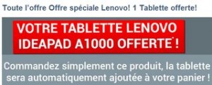 1 ordinateur Lenovo achete 1 Tablette Ideapad offerte