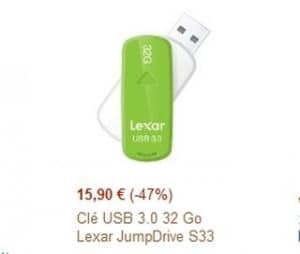 Clé USB 3.0 32 Go Lexar Jumpdrive