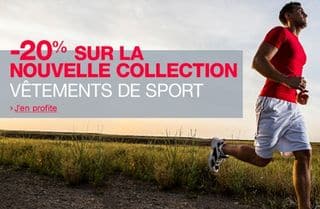Code promo Amazon -20% sur les vêtements de sport & sportwear (dés 50€)