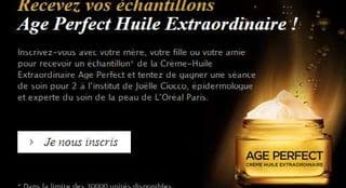 Echantillons Crème-Huile Extraordinaire Age Perfect L’Oréal gratuits