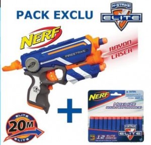 Moins de 10 euros le Pack Pistolet Nerf Firestrike + 12 fléchettes