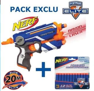 Moins de 10 euros le Pack Pistolet Nerf Firestrike + 12 fléchettes (livraison gratuite)