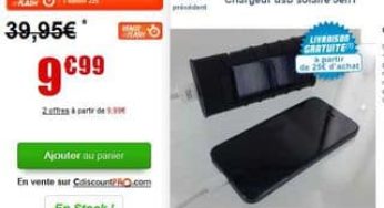 Moins de 10 euros le chargeur solaire 5en1 (charge USB + ventilateur + lampe + radio + lampe liseuse) au lieu de plus de 30€