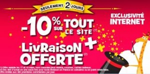 Toys’R US : -10% sur tout + livraison gratuite dès 49 euros (pendant 48h)