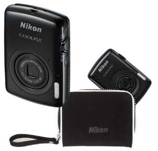 Moins de 50 euros l’appareil photo NIKON Coolpix S01+ étui (10mpx, zoom 3x) / environ le double ailleurs