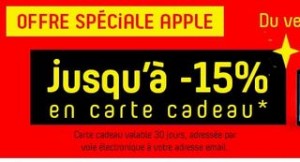 bon plan carte cadeau Darty Apple