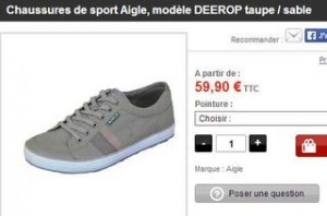 chaussures Aigle moins cheres