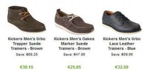 chaussures hommes Kickers en cuir 25 euros