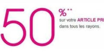Votre article préféré à moitie prix de 18h à minuit sur Kiabi (uniquement aujourd’hui)