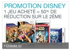 1 jeu Disney et Lego acheté = le second a -50%