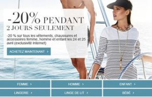 20% sur tout Marks et Spencer pendant 48h