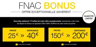 FNAC BONUS BON PLAN