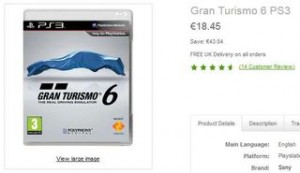 Gran Turismo 6 pour PS3 à 18,45 euros port inclus (au lieu de 39 euros)