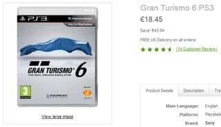 Gran Turismo 6 pour PS3 à 18,45 euros port inclus (au lieu de 39 euros) 