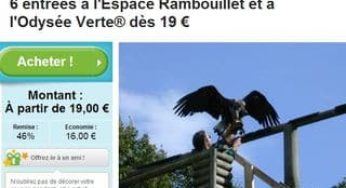 19 euros l’entrée pour 2 personnes à l’Espace Rambouillet + Odysée Verte (rapaces, biches, cerfs, chevreuils)