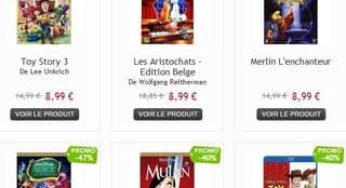 Plus de 100 Blu-Ray / DVD Disney à moins de 9 euros