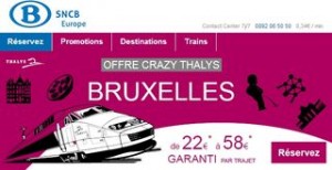 TGV Thalys : 22 euros le billet Paris – Bruxelles 