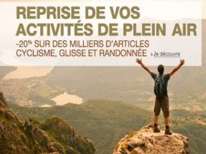 Plus de 2000 articles de randonnée et plein air à moins 20% (code promo dès 50 euros)