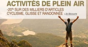 Plus de 2000 articles de randonnée et plein air à moins 20%