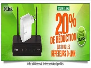 20% de remises sur les répéteurs D-Link même en promo