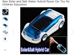 véhicule hybride qui fonctionne à l’énergie solaire ou à l’eau salée pour seulement 2,94 euros 