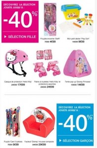 4 jours de vente flash jouets chez Kiabi