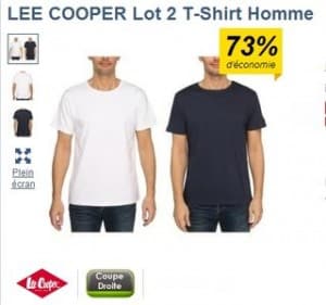 2 t-shirts homme Lee Cooper pour 7,99 euros (différents modèles)
