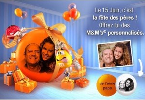 15 euros de M&M’s personnalisés pour 3,50 euros 