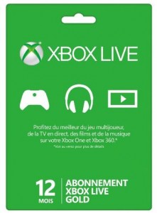 Abonnement Xbox Live Gold 12 mois