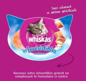 Echantillon friandises Irrésistibles de WHISKAS gratuit