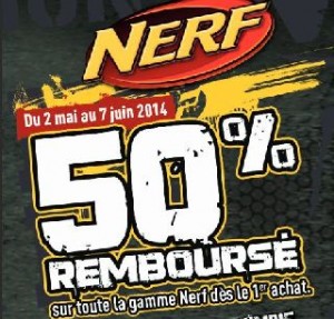 Offre de remboursement Nerf