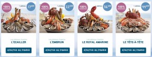 Plateaux de fruits de mer 100% remboursés