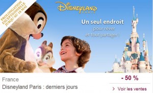 Séjours DisneyLand en vente privée à moins 50% 