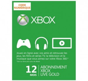 Xbox Live Gold 12 mois à 29 euros