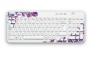clavier Logitech K360 sans fil White Paisley 