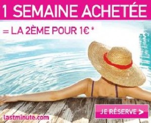 votre deuxième semaine de séjour pour 1 euros chez LastMinute 