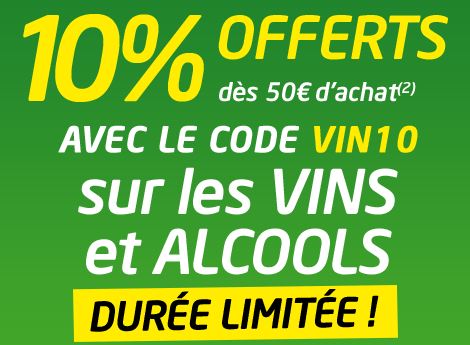 Alcool, Vin et Champagne : 10% de remise dès 50 euros d’achats sur Cdiscount