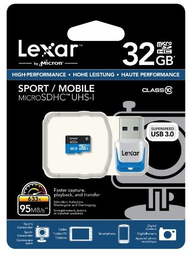 Carte Micro SDXC 32Go Classe 10 + lecteur USB 3.0 Lexar