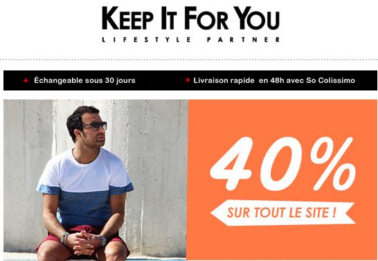 Keep It For You : 40% de remises sur tout le site !