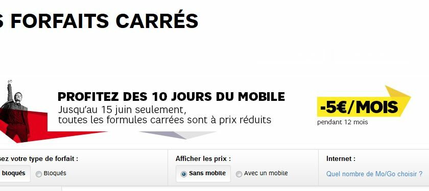 Forfait SFR : 5 euros de remise
