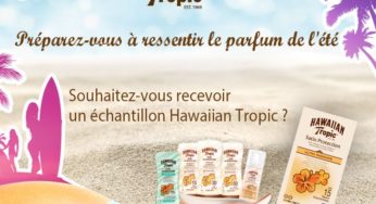 Gratuit : échantillon gratuit HAWAIIAN TROPIC (produit solaire)