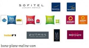 Ibis, Novotel, Sofitel, Adagio, Hôtel F1, Mercure, Pullman