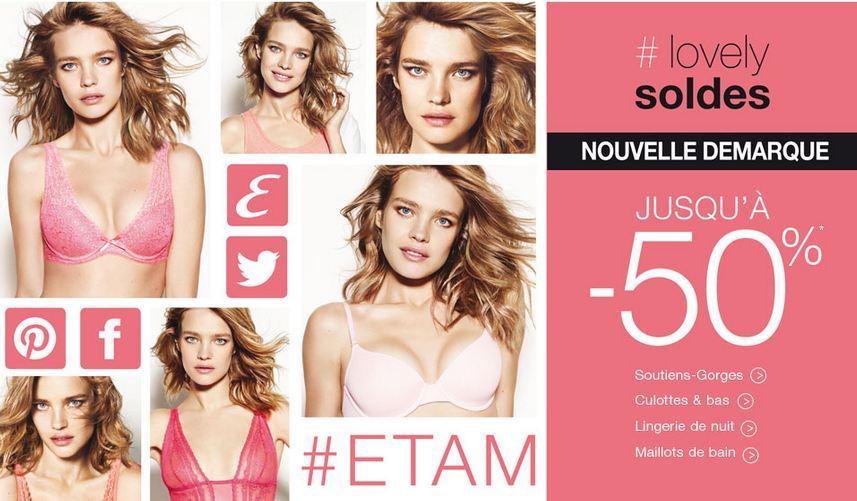 Nouvelle démarque mode et lingerie chez Etam