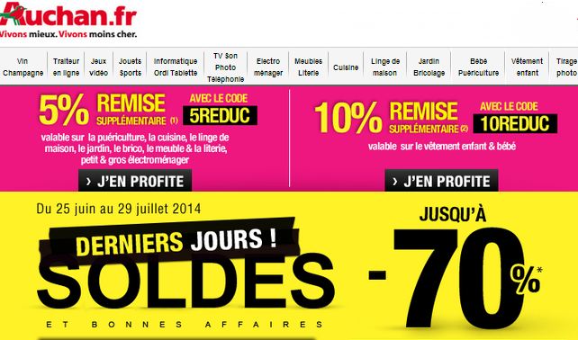 Remises supplémentaires sur tous les soldes